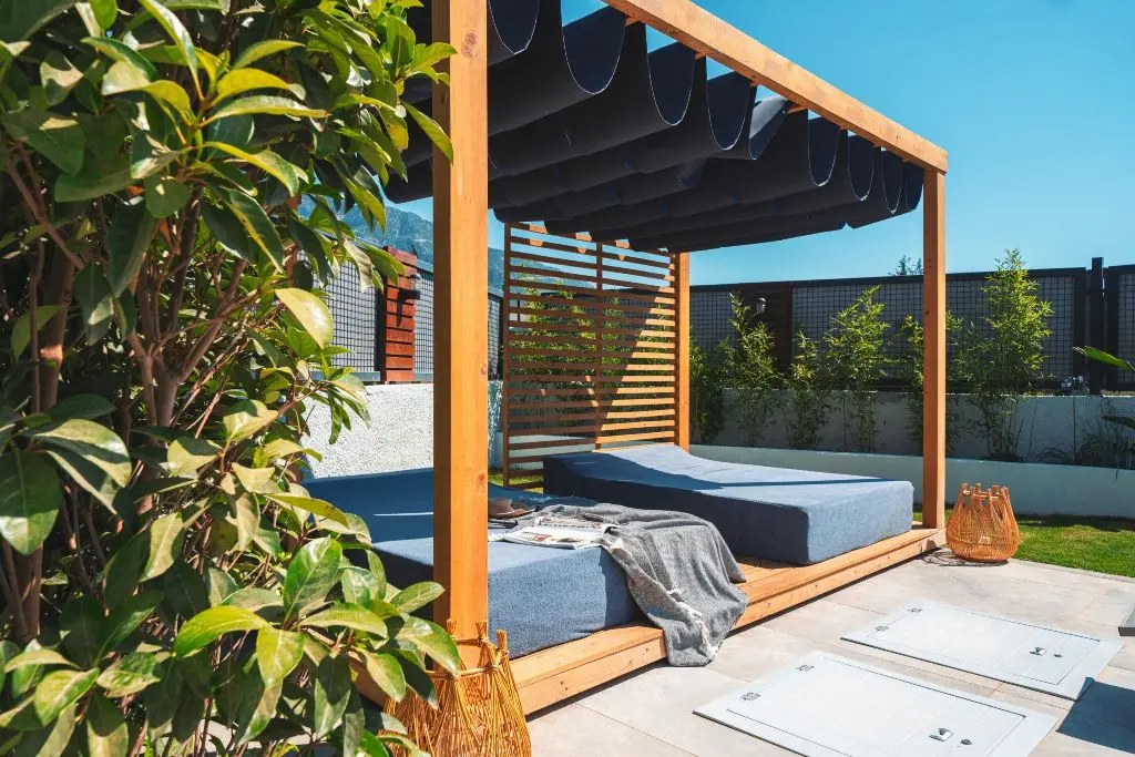 Shaded terrace